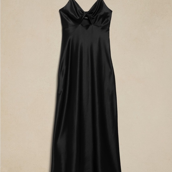 TWILL CUTOUT MAXI DRESS - Picture 4 of 4